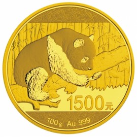100 Gramm China Panda Goldmünze 2016 BOX