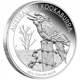 1 kg  Silber Australien Kookaburra 2016 PP Box + Zertifikat