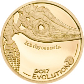 0,5 g Gold PP Ichthyosauria  Evolution 2017 MONGOLIA 