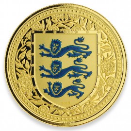 1 Unze oz Gold 2018 three Lions Royal Arms of Britain Gibraltar Blue  500 Stück