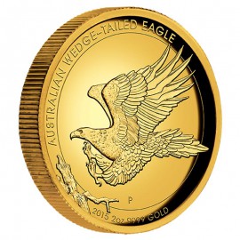2 Unze Gold Wedge-Taild Eagle High Relief PP mit Box