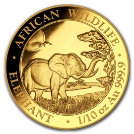 1/10 oz Somalia Elefant Gold 2019