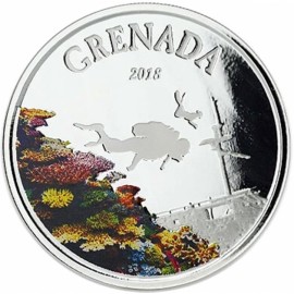 1 Unze Silber 2018 Grenada Diving Paradies
