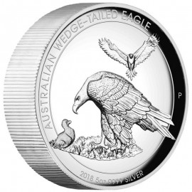 5 Unzen Silber Wedge-Tailed Eagle PP 2018 High Relief