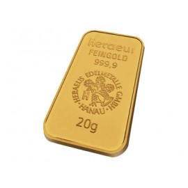 20 g Goldbarren Heraeus
