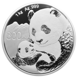 1 kg Kilo Silber China Panda 2019 PP BOX