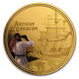 1 Unze oz Gold 2019 Antigua & Barbuda Rum Runner farbig
