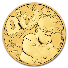 1 oz Gold Homer Simpson BU