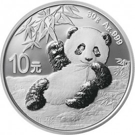 30 Gramm  China Silber Panda 2019