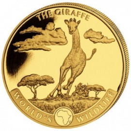 1 oz Gold World Wildlife Giraffe  2019 Kongo