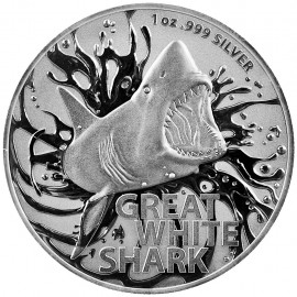 1 Unze Silber Great White Shark 2021 RAM
