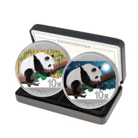 30 Gramm  China Silber Panda 2016 Coloriert